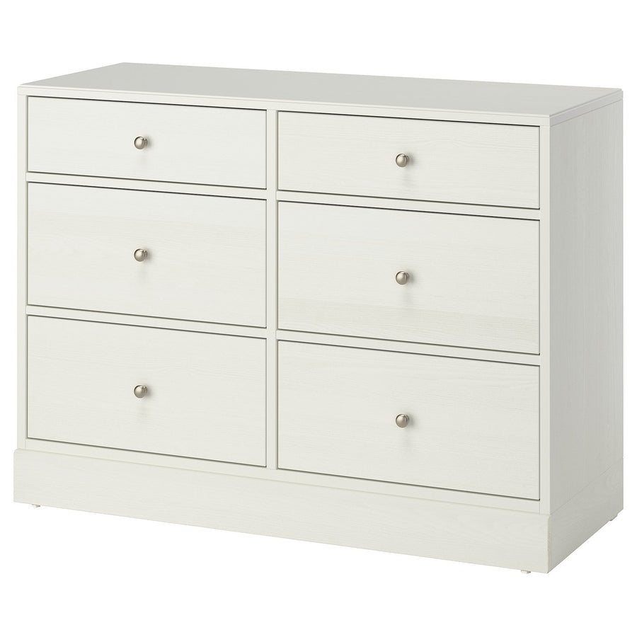 HAVSTA chest of 6 drawers, white, 121x47x89 cm