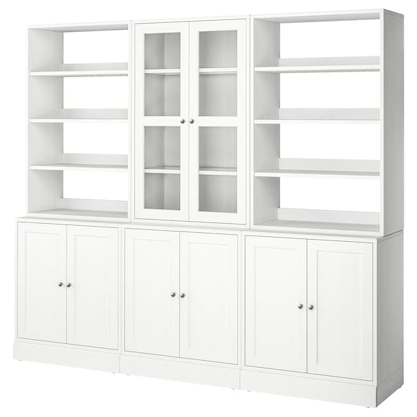 Ikea HAVSTA - Storage combination w glass doors, white, 243x47x212 cm