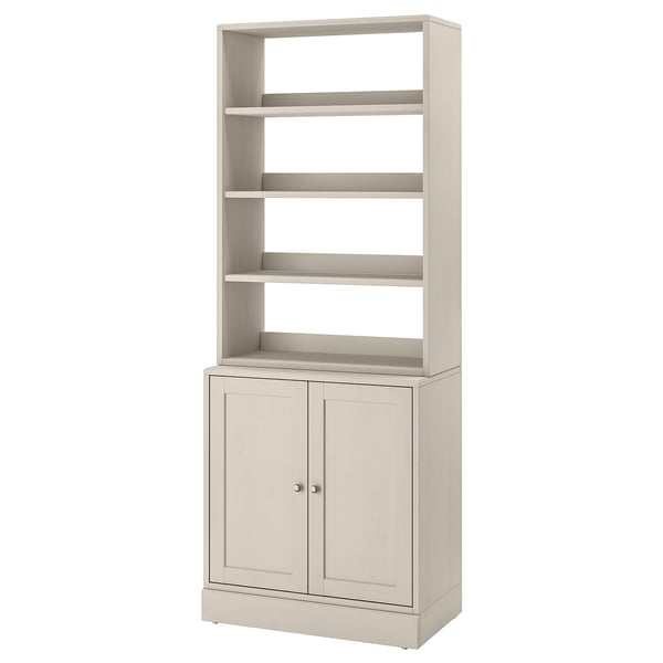 HAVSTA storage combination, grey-beige, 81x47x212 cm