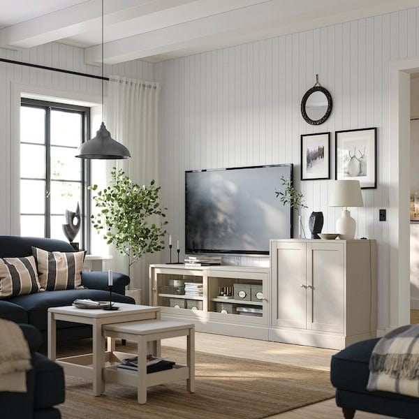 Ikea HAVSTA - TV storage combination, grey-beige, 241x47x89 cm