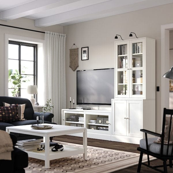 Ikea HAVSTA - TV storage combination/glass doors, white, 241x47x212 cm