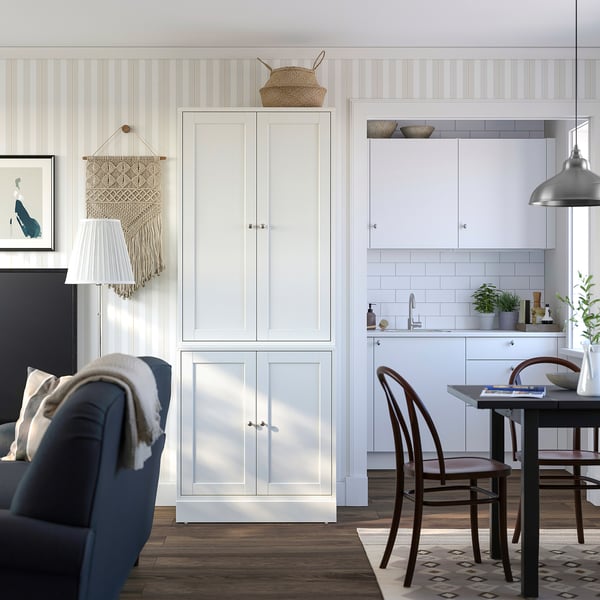 HAVSTA storage combination with doors, white, 81x47x212 cm
