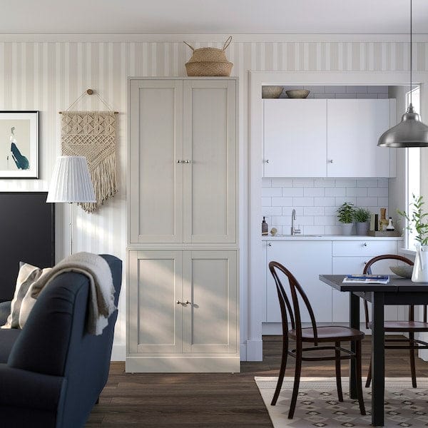 Ikea HAVSTA - Storage combination with doors, grey-beige, 81x47x212 cm