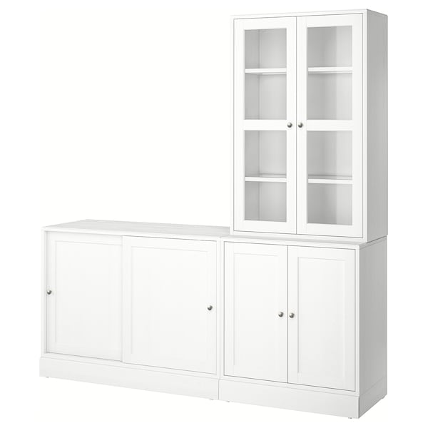 Ikea HAVSTA - Storage combination w sliding doors, white, 202x47x212 cm