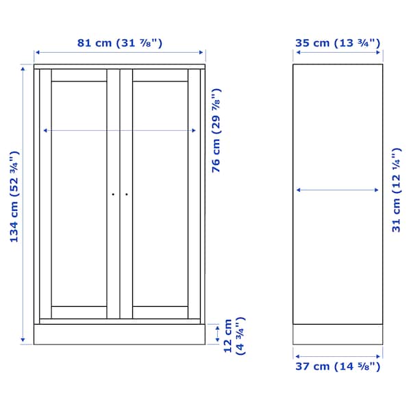 Ikea HAVSTA - Cabinet with plinth, white, 81x37x134 cm