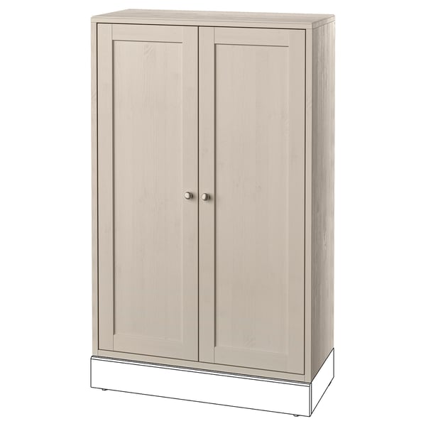 HAVSTA cabinet, grey-beige, 81x35x123 cm