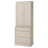 HAVSTA storage combination with drawers, grey-beige, 81x47x212 cm