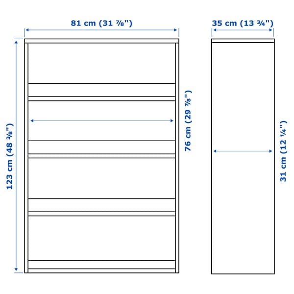 Ikea HAVSTA - Shelving unit, white, 81x35x123 cm