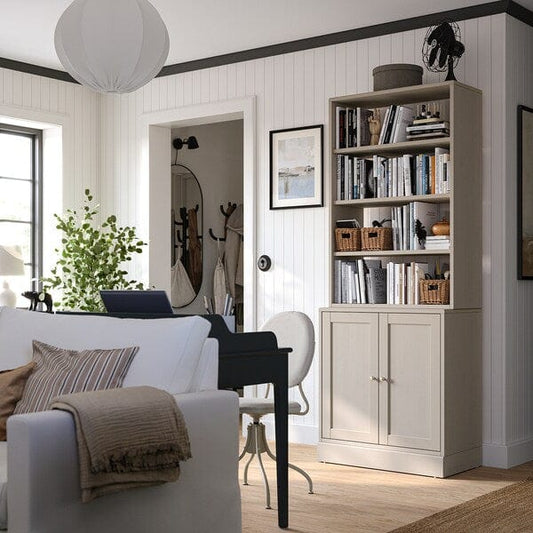 Ikea HAVSTA - Shelving unit, grey-beige, 81x35x123 cm