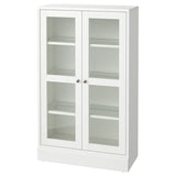 HAVSTA glass-door cabinet with plinth, white/clear glass, 81x37x134 cm