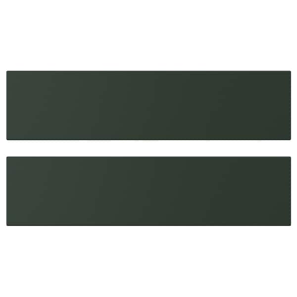 HAVSTORP drawer front, deep green, 40x10 cm