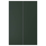 HAVSTORP 2-p door f corner base cabinet set, deep green, 25x80 cm