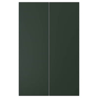 HAVSTORP 2-p door f corner base cabinet set, deep green, 25x80 cm