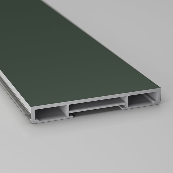 HAVSTORP plinth, deep green, 220x8 cm