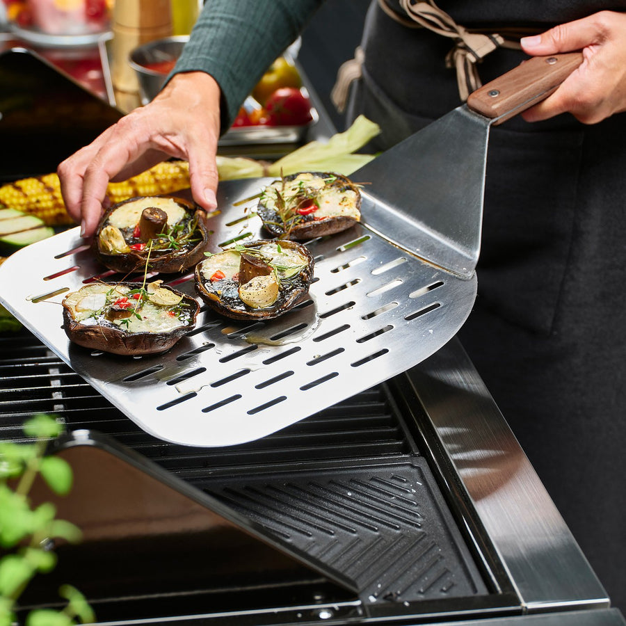 HAVSTULPAN pizza shovel, stainless steel/beech, 57x31 cm