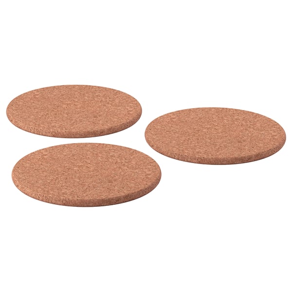 HEAT pot stand, cork, 19 cm, 3 pack