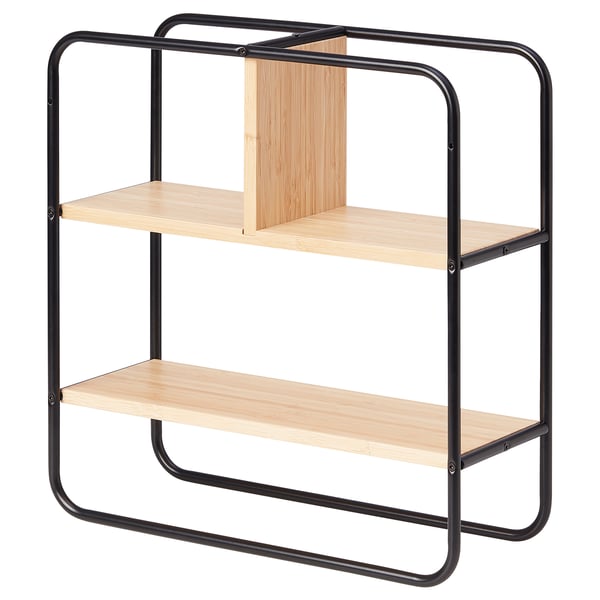 HEDEKAS display shelf, square/bamboo, 39x40 cm