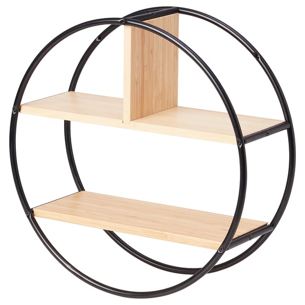 HEDEKAS display shelf, round/bamboo, 40 cm
