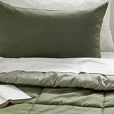 HEDFRYLE comforter set, green, 150x200/50x80 cm