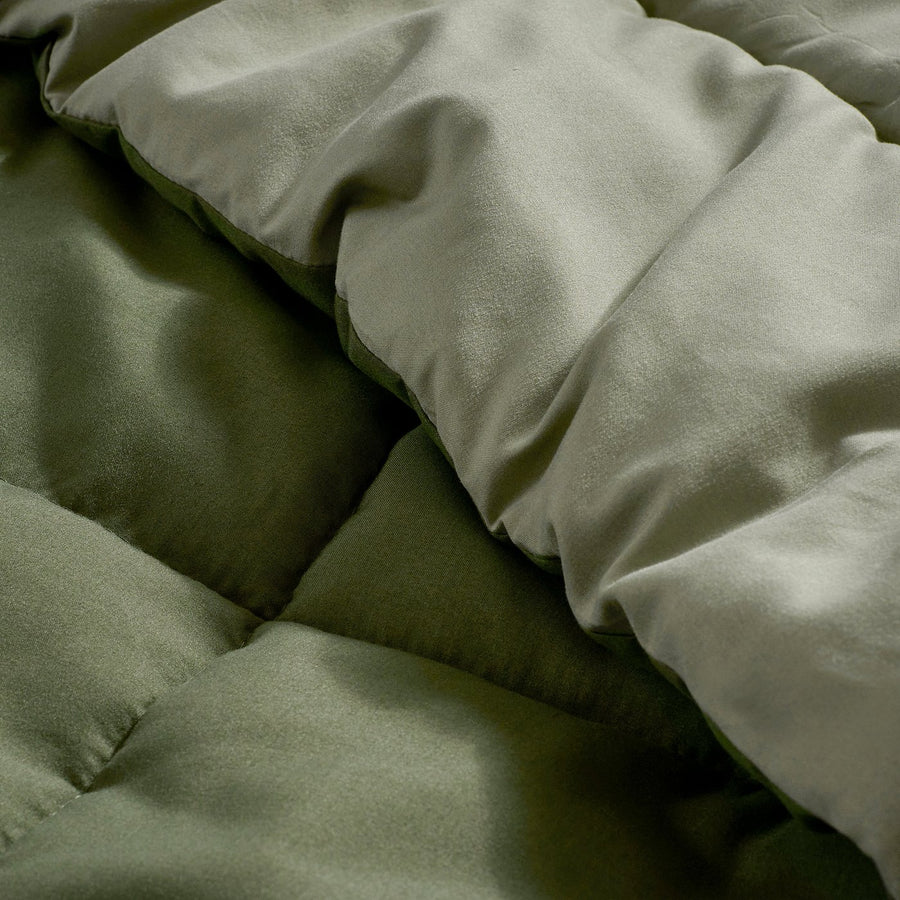 HEDFRYLE comforter set, green, 150x200/50x80 cm
