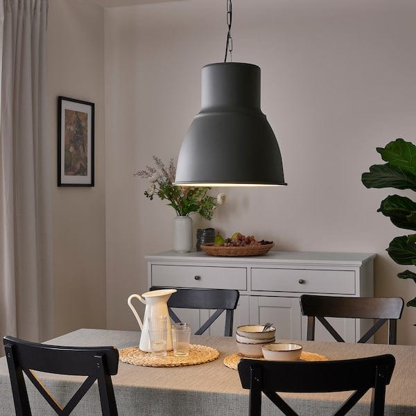 Ikea HEKTAR - Pendant lamp, dark grey, 38 cm
