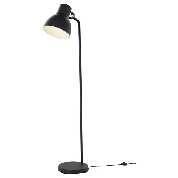 HEKTAR floor lamp, dark grey, 34 cm
