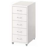 HELMER drawer unit on castors, white, 28x65 cm