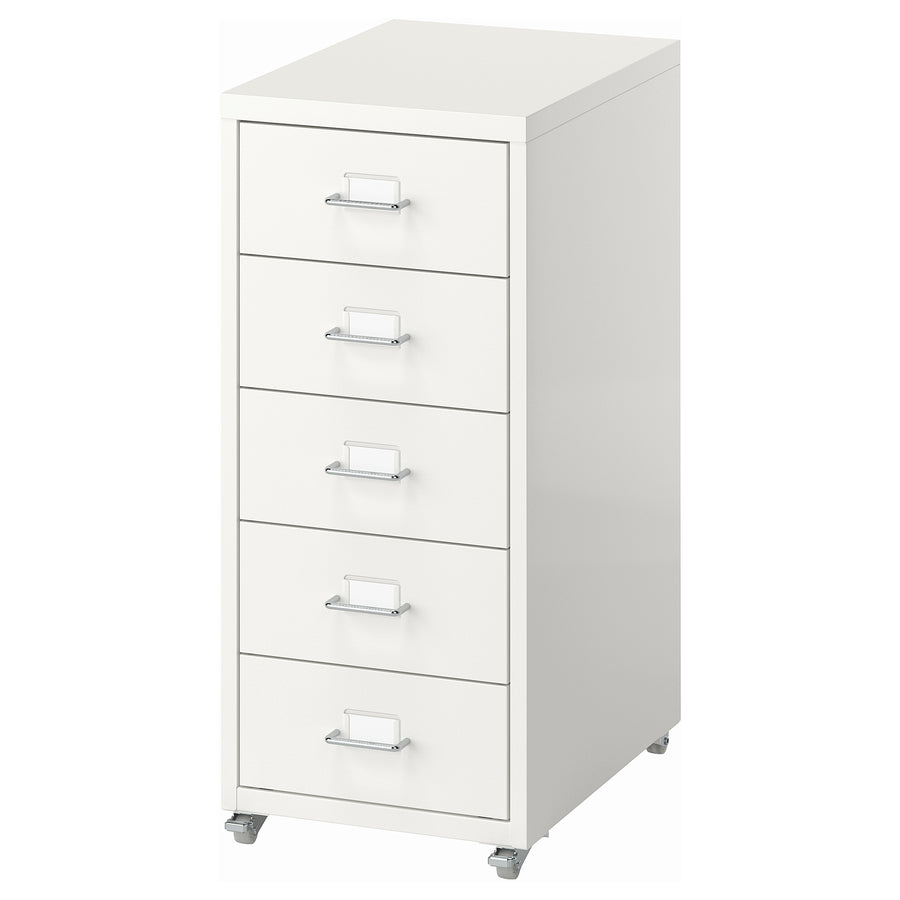 HELMER drawer unit on castors, white, 28x65 cm
