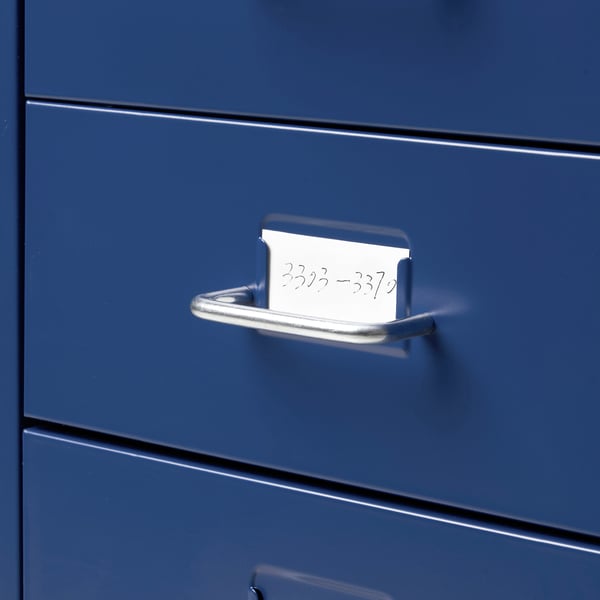 HELMER drawer unit on castors, blue, 28x69 cm