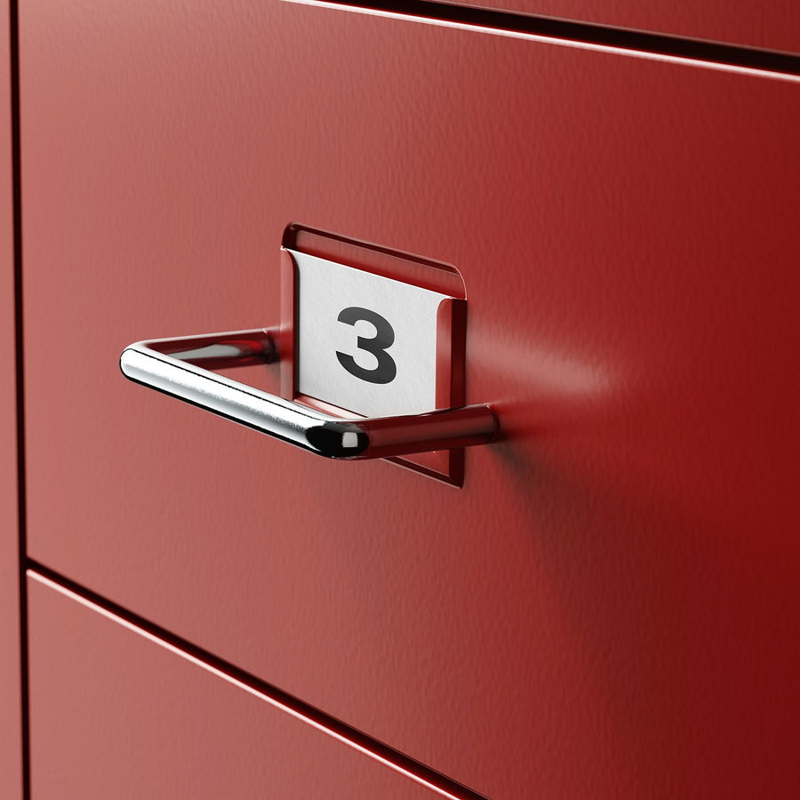 HELMER drawer unit on castors, red, 28x44x65 cm