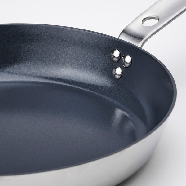 HEMKOMST - Frying pan, stainless steel/non-stick coating, 24 cm