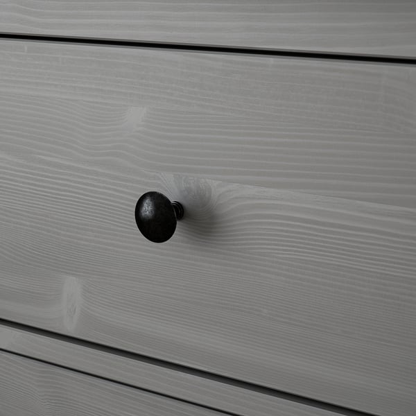 HEMNES chest of 8 drawers, grey stained, 160x96 cm