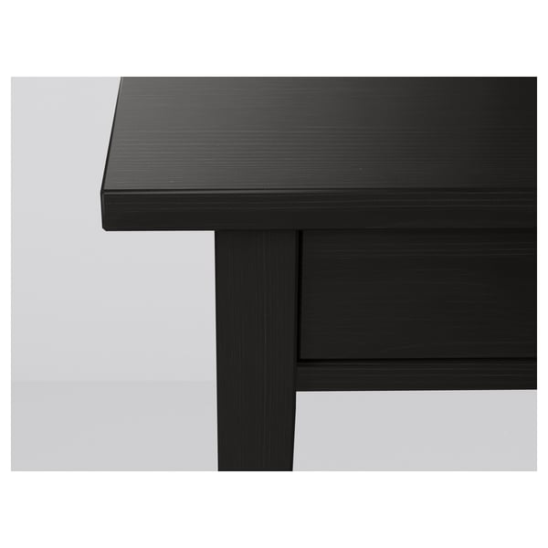HEMNES bedside table, black-brown, 46x35 cm