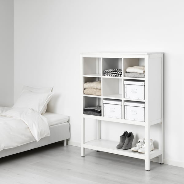 HEMNES storage unit, white stained, 99x130x37 cm