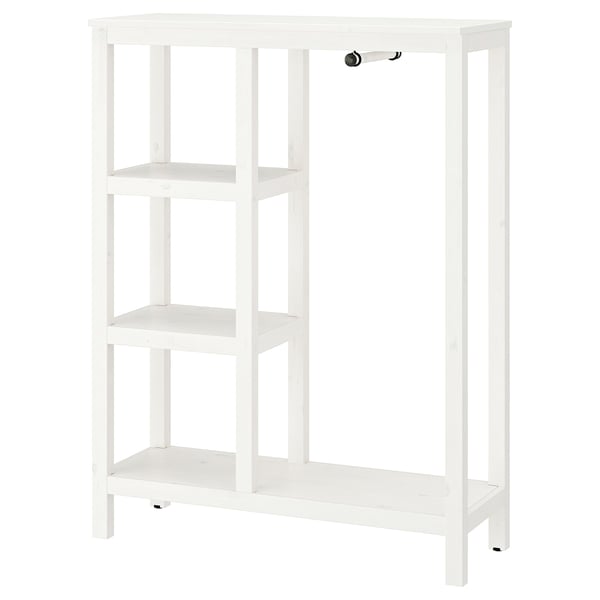 HEMNES open wardrobe, white stained, 99x37x130 cm