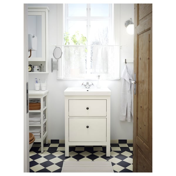 HEMNES wash-stand with 2 drawers, white, 60x47x83 cm