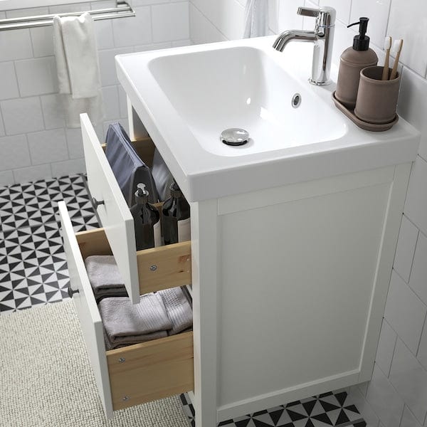 Ikea HEMNES / ORRSJÖN - Washbasin/drawer/misc cabinet, white,62x49x89 cm