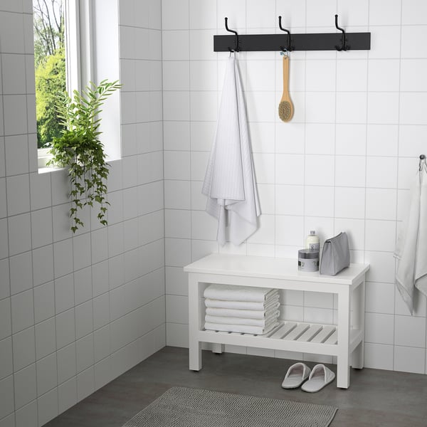 HEMNES bench, white, 83 cm