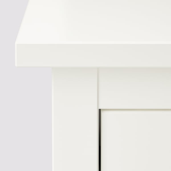 HEMNES shoe cabinet with 2 compartments, white, 89x30x127 cm