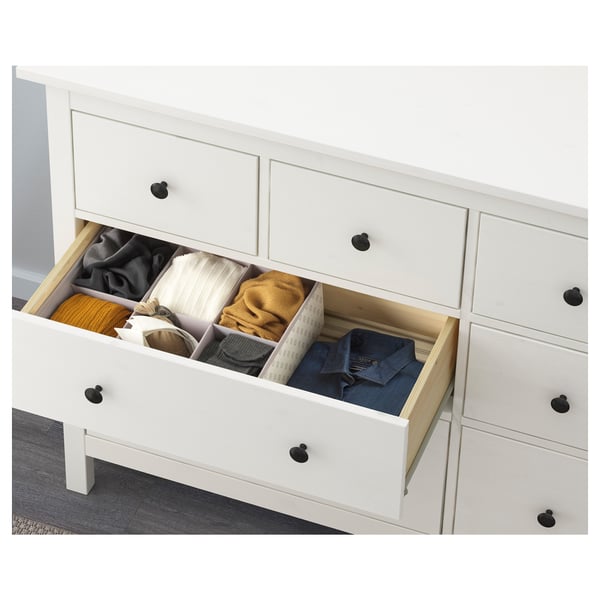 HEMNES bedroom furniture, set of 3, white stain, 80x200 cm