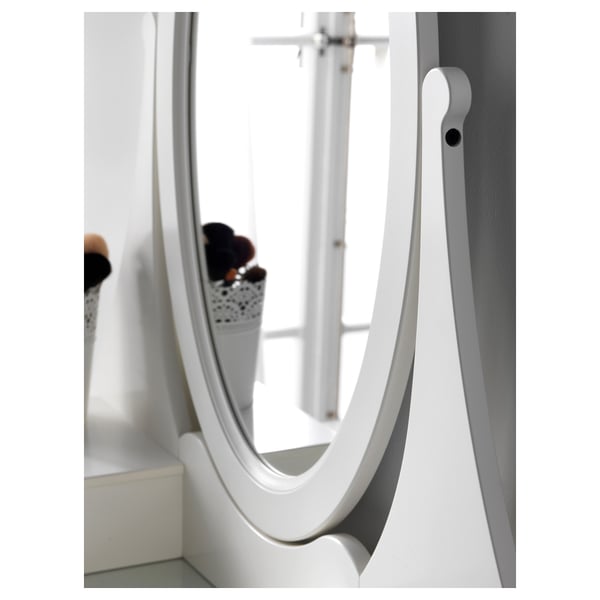 HEMNES dressing table with mirror, white, 100x50 cm