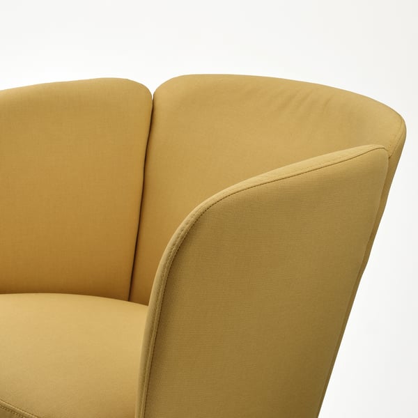 HERRÅKRA armchair, Diseröd dark yellow, 49x71x66 cm