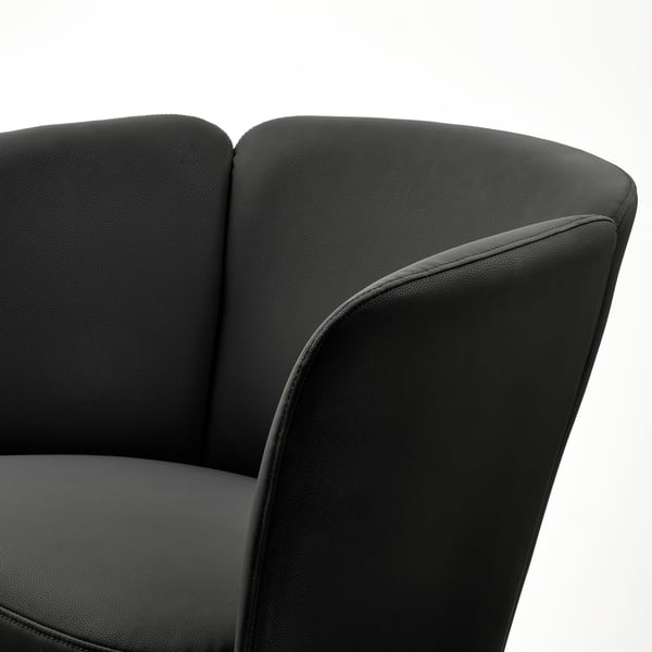 HERRÅKRA armchair, Skulsta black, 49x71x66 cm