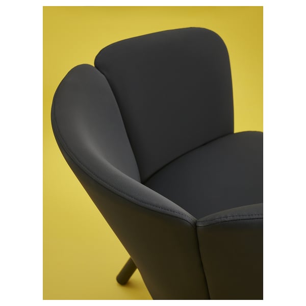 HERRÅKRA armchair, Skulsta black, 49x71x66 cm
