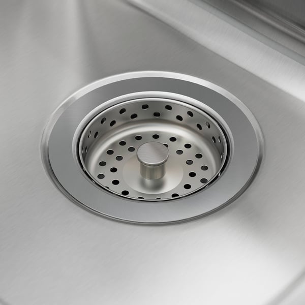 HILLESJÖN inset sink 1 1/2 bowl, stainless steel, 58x46 cm