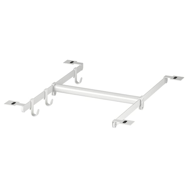 Ikea HJÄLPA - Clt rail+2 susp r+3 hks+2p fitt mnt, adjustable/white, 30-47x55 cm