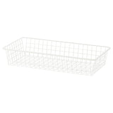 HJÄLPA wire basket, white, 80x40 cm