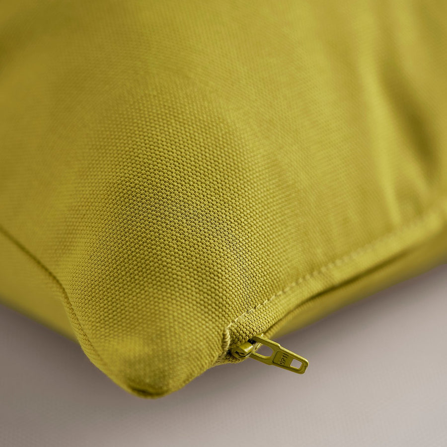 HJÄRTERÖ cushion cover, yellow-green outdoor/indoor, 50x50 cm