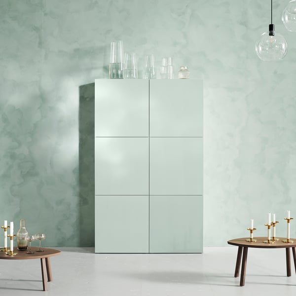 HJORTVIKEN door, pale grey-green, 59.7x63.7 cm