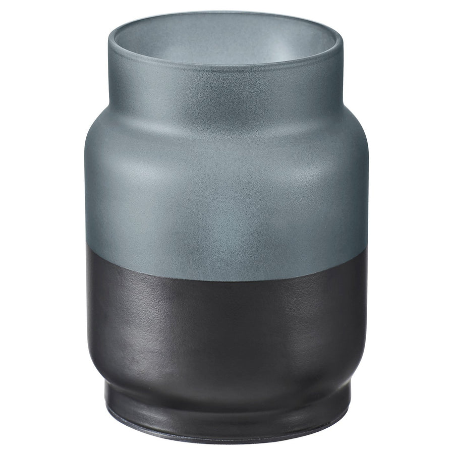 HJULMÖJA LED table decoration, glass/battery-operated greyish-black, 80 mm
